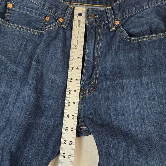 Levi's 505 Jeans Straight Leg Dark Wash denim jeans 34x30 0842 - Picture 5 of 11